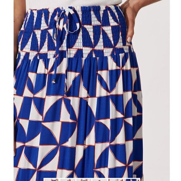 ✨NWT✨Abel the Label Anthropologie Red White & Blue Tasmin Maxi Skirt XS - Picture 5 of 9